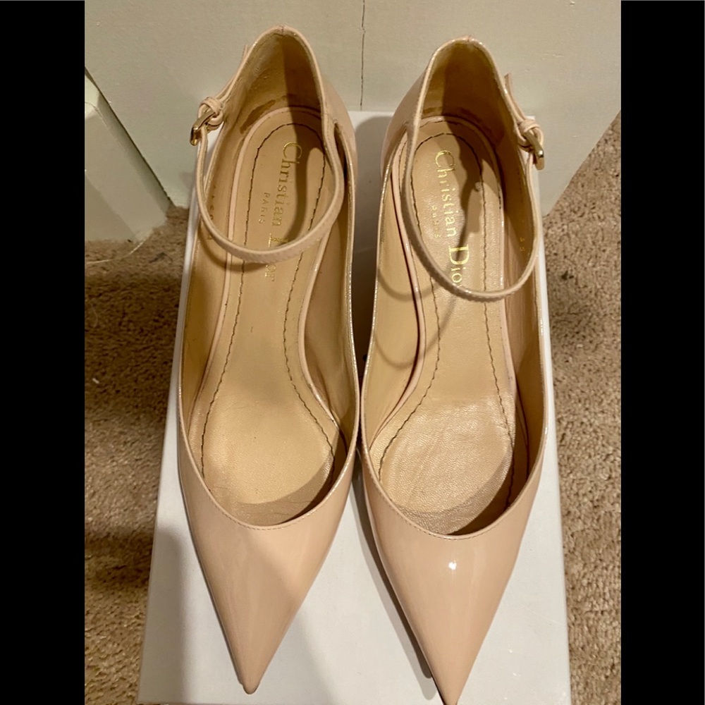 Christian Dior ankle straps pointe kitten heels 35 - Picture 5 of 6